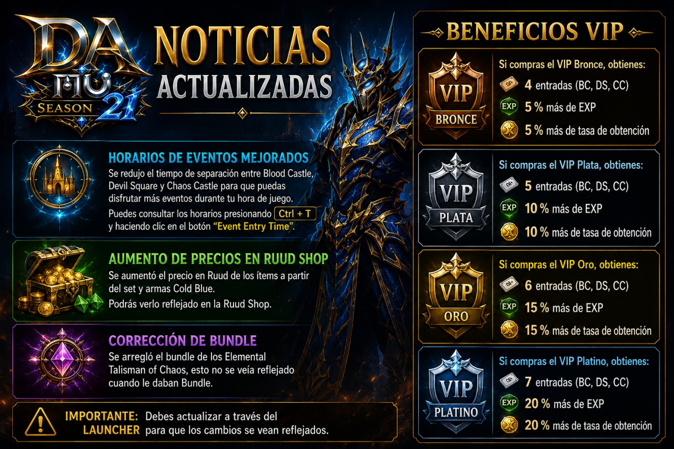 Noticias actualizadas y beneficios VIP