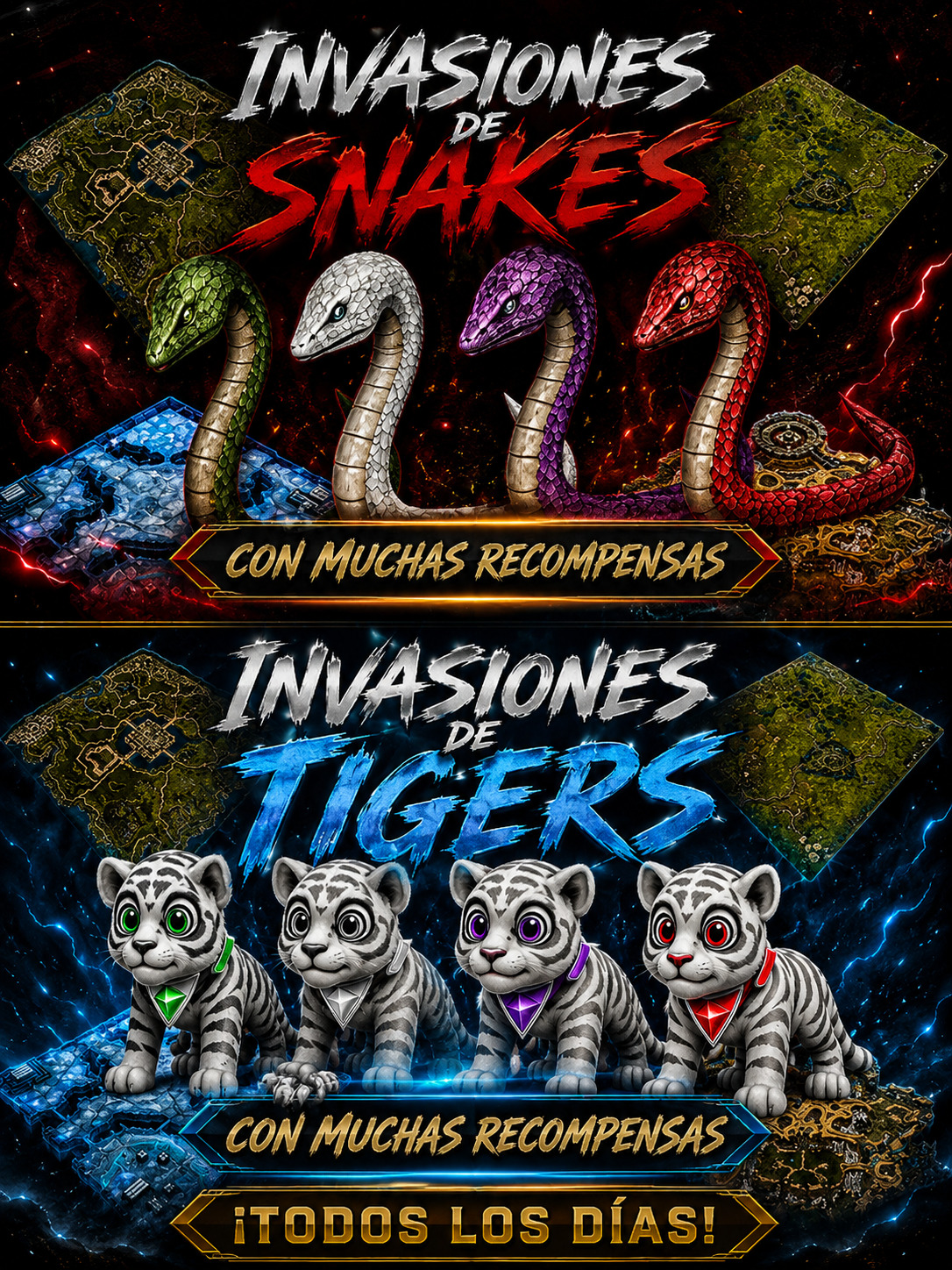 Invasiones de Snakes y Tigers